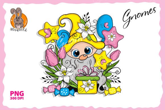 Download Spring Gnome with Flowers, Spring Gnome, - Gnome with flowers Collection