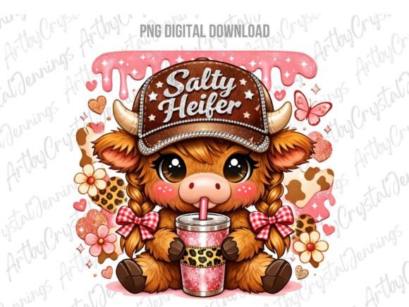Download Cute Salty Heifer Highland Cow Farm PNG - Farm png Collection