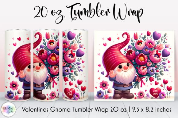 Download Valentines Gnome with Flowers Tumbler - Gnome with flowers Collection