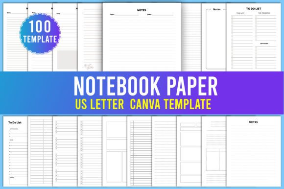 Download Notebook Paper Mega Bundle KDP Interiors - Kdp interiors Collection