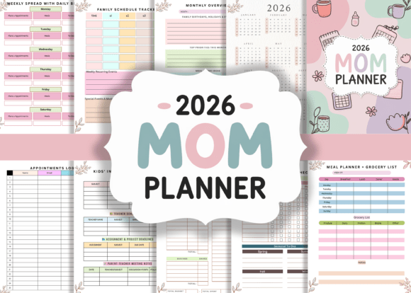 Download 2026 Mom Planner 👩‍👧 KDP Interiors - Kdp interiors Collection