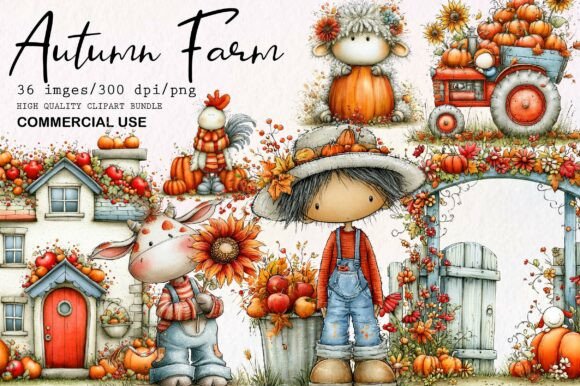 Download Autumn Farm PNG Clipart Bundle - Farm png Collection