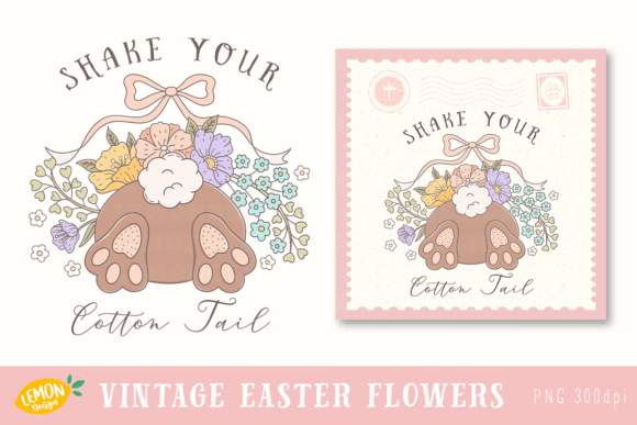 Download Cute Bunny Floral Easter Sublimation - Floral easter sublimation Collection