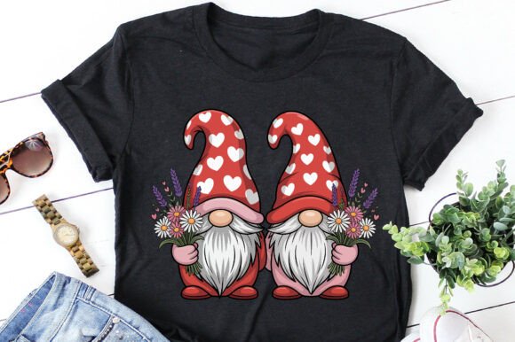 Download Valentine Gnome with Flowers Clipart Png - Gnome with flowers Collection