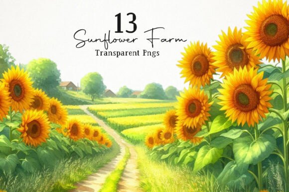 Download Cute Sunflower Farm PNG Clipart - Farm png Collection