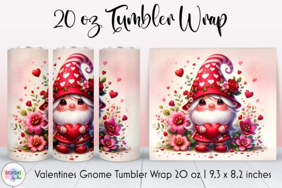 Download Valentines Gnome with Flowers Tumbler - Gnome with flowers Collection