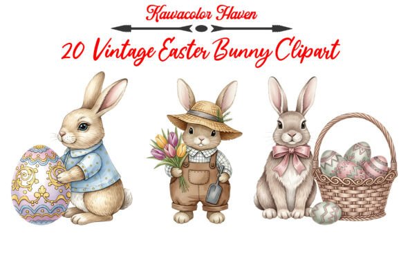 Download Vintage Easter Bunny Clipart - Premium Resources