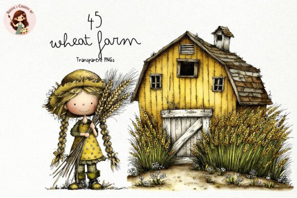 Download Whimsical Wheat Farm PNG Clipart - Farm png Collection