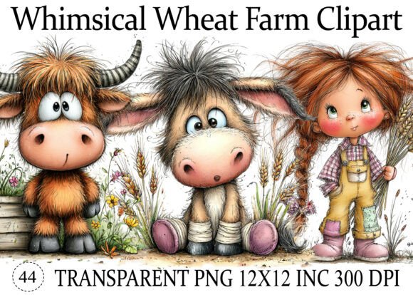 Download Whimsical Wheat Farm PNG Clipart - Farm png Collection