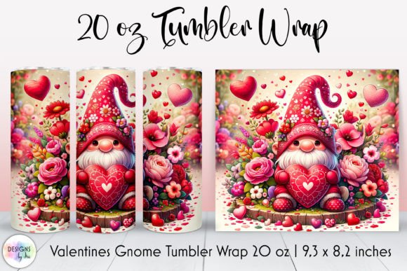 Download Valentines Day Gnome with Flowers Print - Gnome with flowers Collection