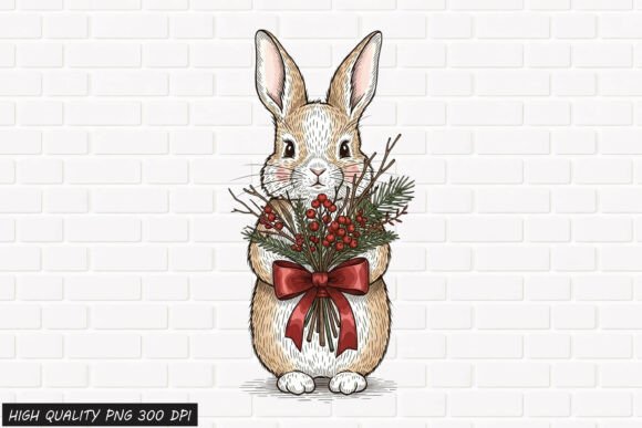 Download Vintage Easter Bunny Clipart 4 PNG File - Premium Resources