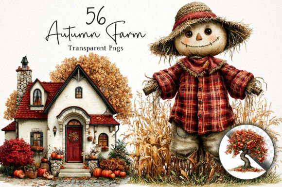 Download Autumn Farm PNG Clipart Bundle - Farm png Collection