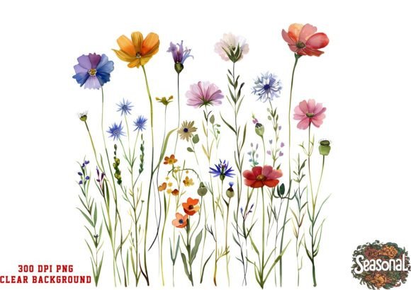 Download Watercolor Wildflower Png Clipart - Wildflower png Collection
